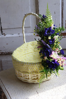 Gefra Yellow, dekorowany koszyczek wielkanocny, wys.28cm