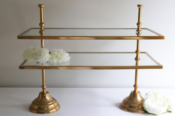 Lux Villa Gold Sweetie, patera dwupiętrowa, prostokąt