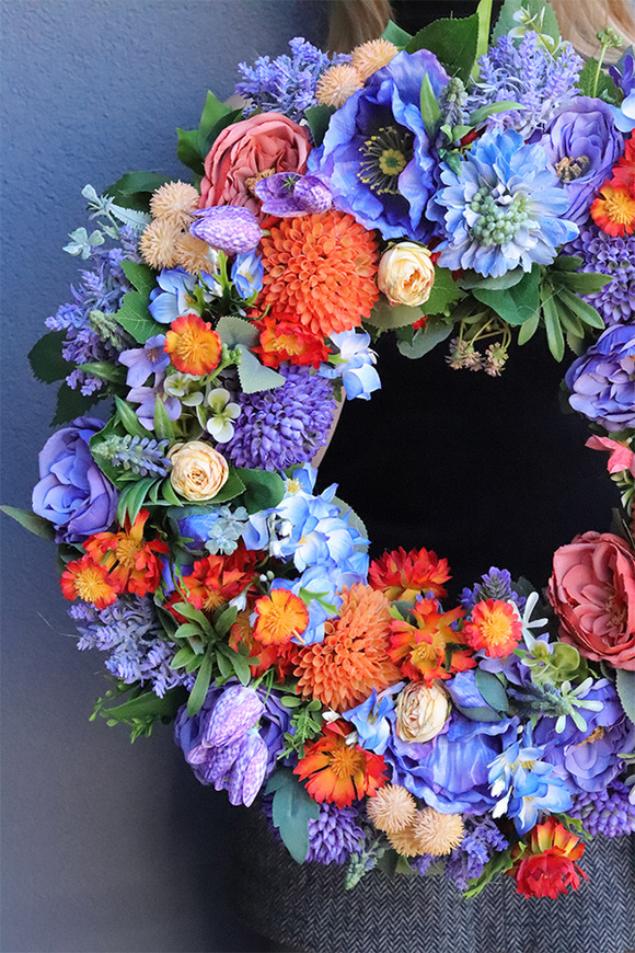 Energetic Flowers, kolorowy wianek na drzwi