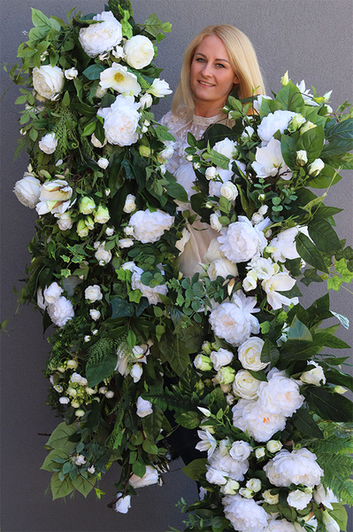 Sicilia Natural, elegancka girlanda ze sztucznych kwiatów, dł.160cm 