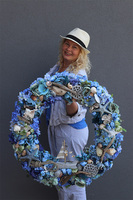 gigantyczny marynistyczny wianek, Moko Oceania, śr.71cm