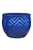 Garden Chic Lauren, kpl. 4 donic ogrodowych, ceramika, kolor niebieski 