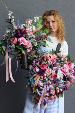 Delania Serenada 2, bukiet nagrobny we wkładzie, wys.54cm