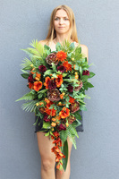 Jeffera, komplet dekoracji nagrobnych, wiązanka + bukiet