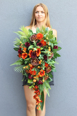 Jeffera, wiązanka nagrobna, wym.95cm