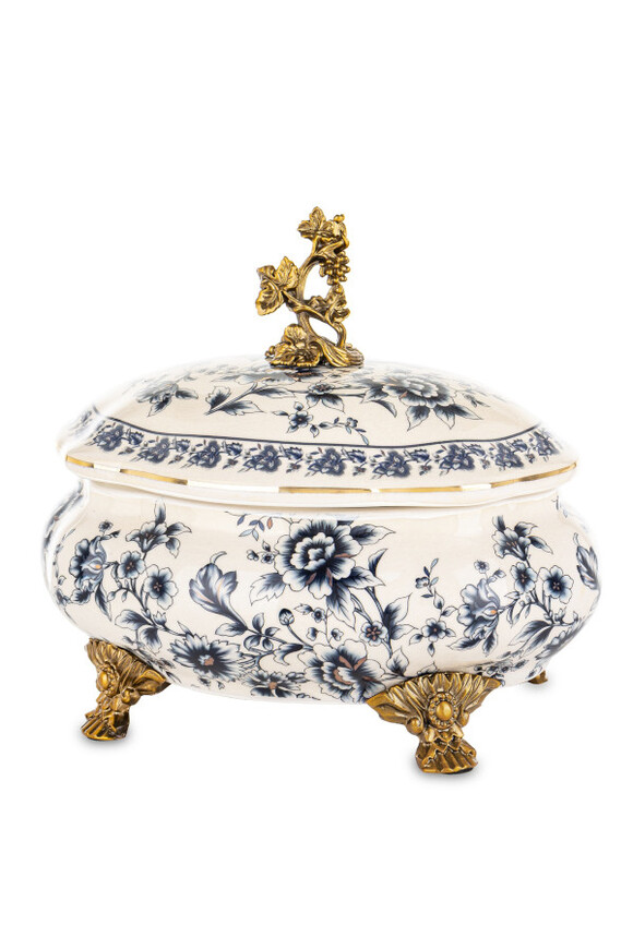 Imperial Blue, ceramiczne puzderko szkatułka