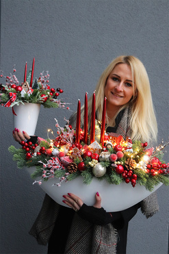 Moko Christmas Small, stroik świąteczny, wys.32cm