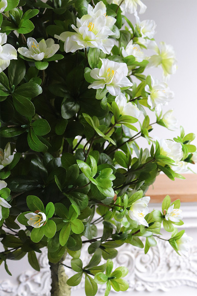 Azalia Fiberglass, sztuczna roślina w czarnej donicy