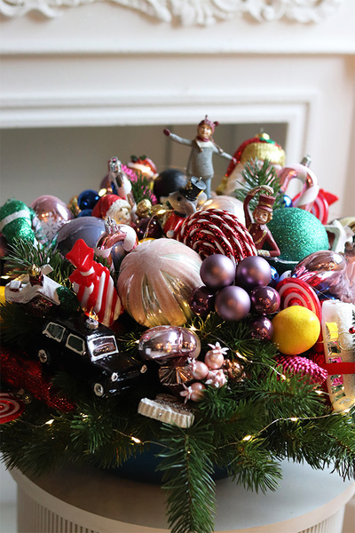 Funky Christmas, świąteczny stroik w misie