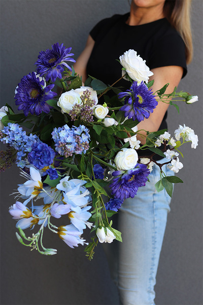 Blue Berry, bukiet kwiatów do wazonu