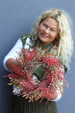 Butrena, jesienny wianek z gałązek, rozp.30cm