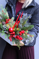 Zimowe Klimaty, stroik świąteczny LED ze świecami