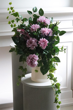 Astry Pink New, bukiet nagrobny we wkładzie, wys.50cm