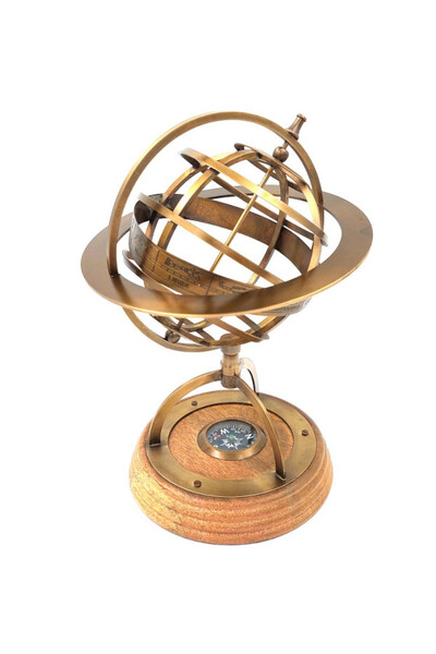 Globtroter, astrolabium mosiężne z kompasem