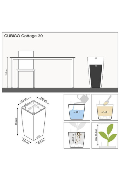 Cubico Cottage doniczka z nawadnianiem tendom.pl lechuza