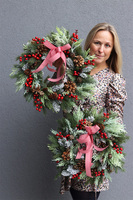 Redite 2, mroźny wianek zimowy z kokardą