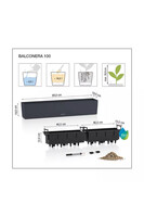 Balconera Stone, plastikowa donica z nawadnianiem