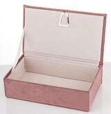 Orlando Velurri, welurowe puzderko / szkatułka na biżuterię, różowa, wym.6x19x11.5cm