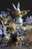 Fioletowa Delikata, wielkanocna kompozycja w naczyniu