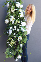 Sicilia Natural, elegancka girlanda ze sztucznych kwiatów, dł.160cm 
