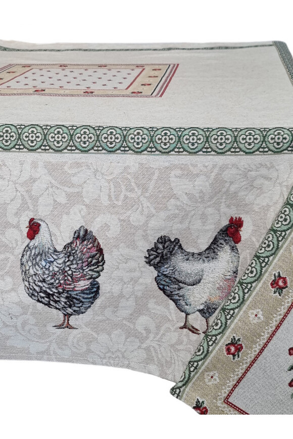 Village de Poulet, obrus gobelinowy