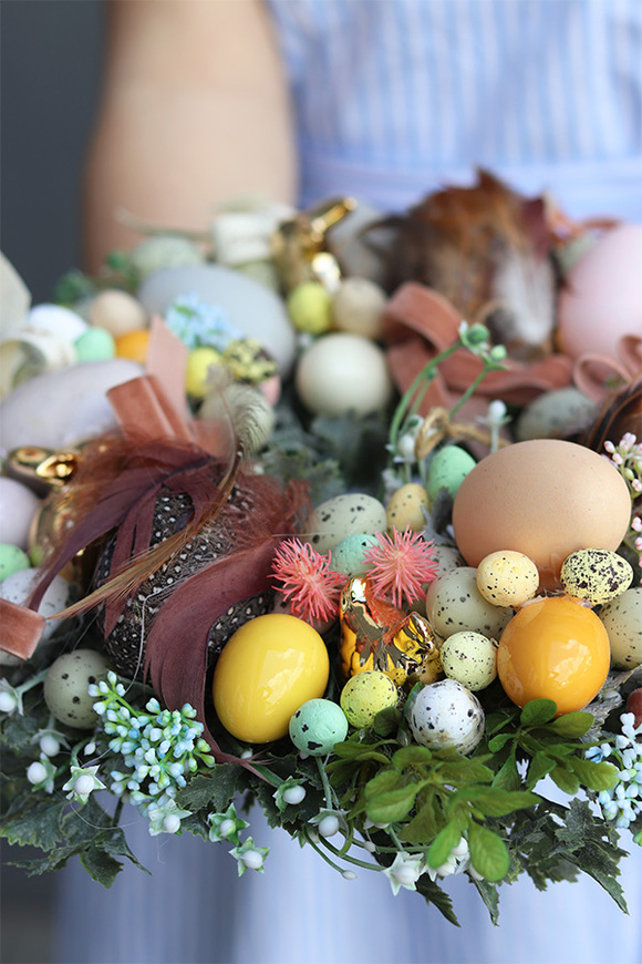 Berrata, wianek wielkanocny stroik