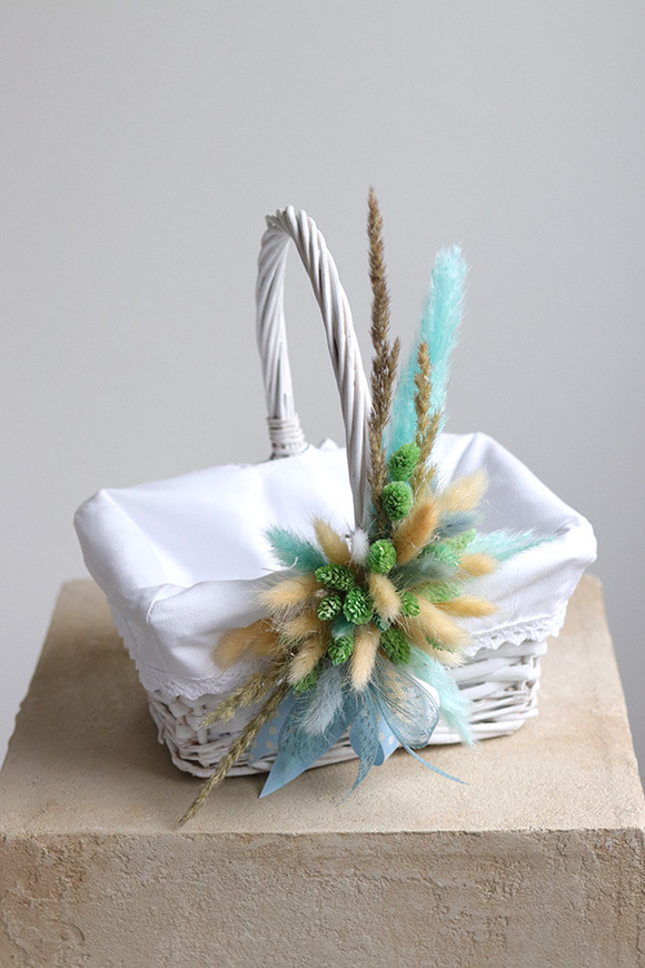 Drattena, komplet dekoracji wielkanocnych. koszyczek & palemka, wys.23/50cm