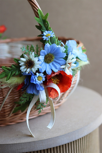 Chabry i Maki, dwustronnie dekorowany koszyczek wielkanocny