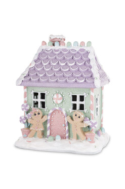 Gingerbread O, świąteczny domek z piernika LED, wym.21.5x16x14cm