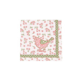 Pink Bird, serwetki papierowe, wym.33x33cm