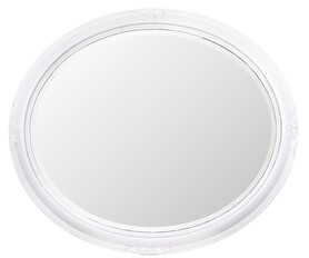 OD RĘKI Victory Oval White, lustro w białej ramie, wym.68.5x58.5cm