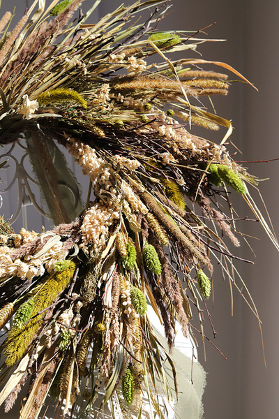 Boho Susz Leokie, dekoracyjny wianek ze stabilizowanych roślin, śr.40cm