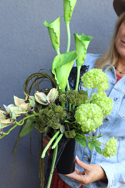 Green Place, bukiet nagrobny we wkładzie, dł.60cm