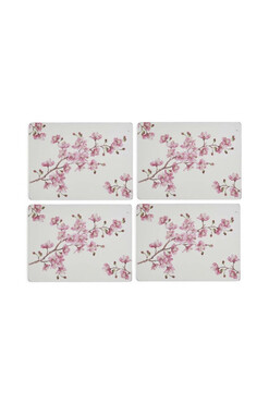 Różowe Kwiaty, podkładki korkowe, duże, 4szt