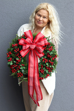 Mediolano XMAS, świąteczny wianek dekoracyjny, śr.45cm 