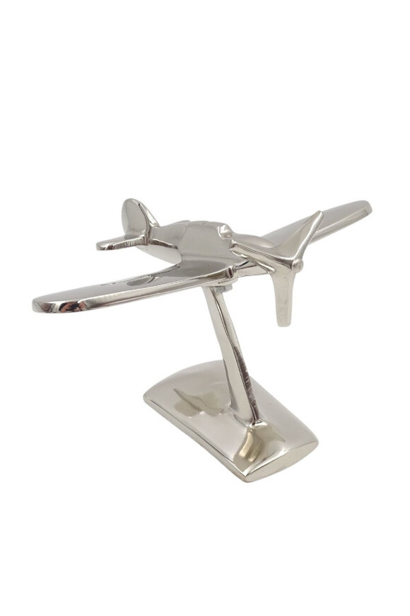 metalowy model samolotu jednosilnikowego, figurka / statuetka, wym.17x 14x11cm
