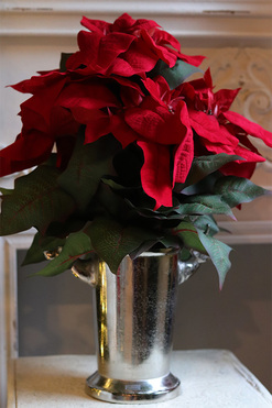 Gwiazda Betlejemska Deluxe Silver, wysokiej jakości sztuczna roślina, wys.57cm 