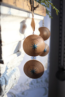 Modern Wood House D, drewniane zawieszki na choinkę ze wzorem