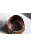 Golden Knot, metalowy wazon osłonka