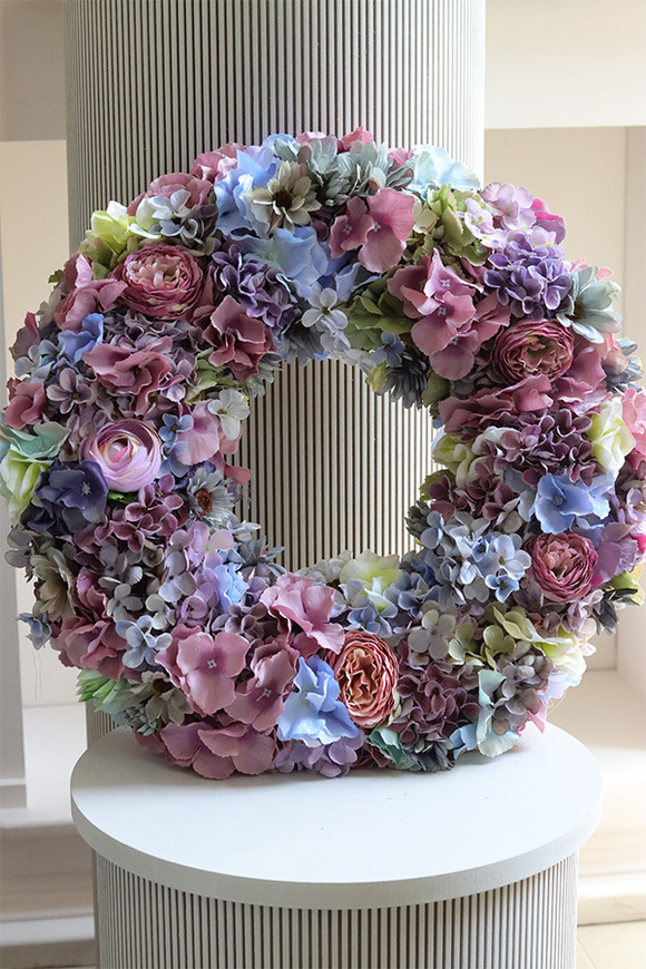  Ilena Romantyczne Hortensje, gęsty wianek na drzwi