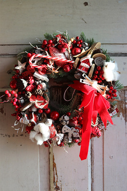 bożonarodzeniowy wianek, Christmas Fantasy, śr.32cm