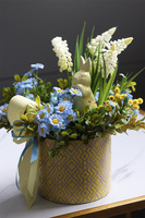 Little Yellow, stroik wielkanocny z zajączkiem