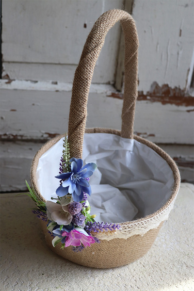 dekorowany koszyczek wielkanocny, Maryse, wys.34cm