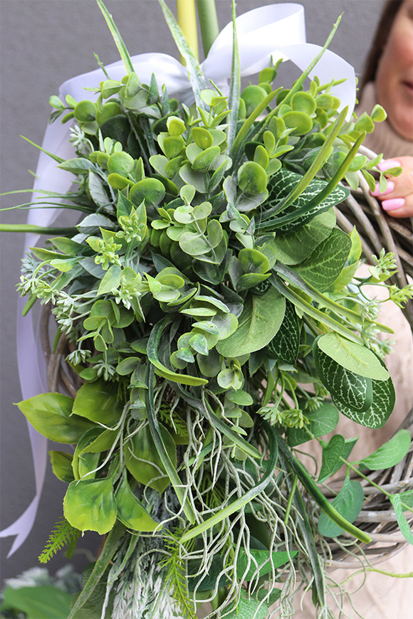 Bogini 2, wianek / kompozycja nagrobna, dł.70cm