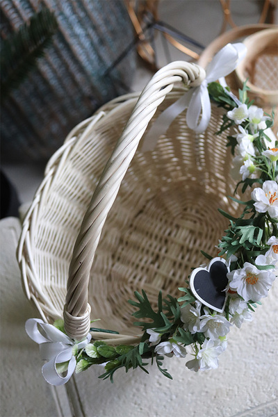 kosz z kwiatami, Nefrita, wym.30x29x23cm 