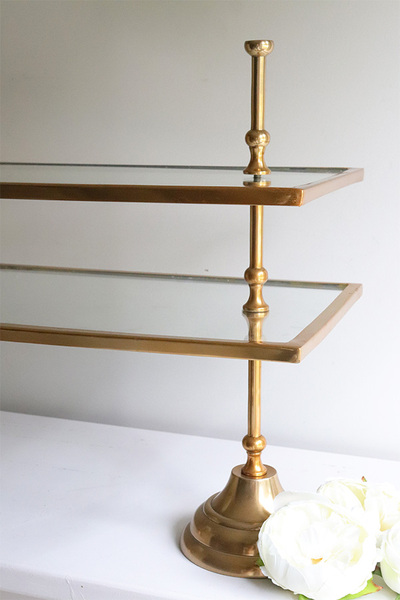 Lux Villa Gold Sweetie, patera dwupiętrowa, prostokąt