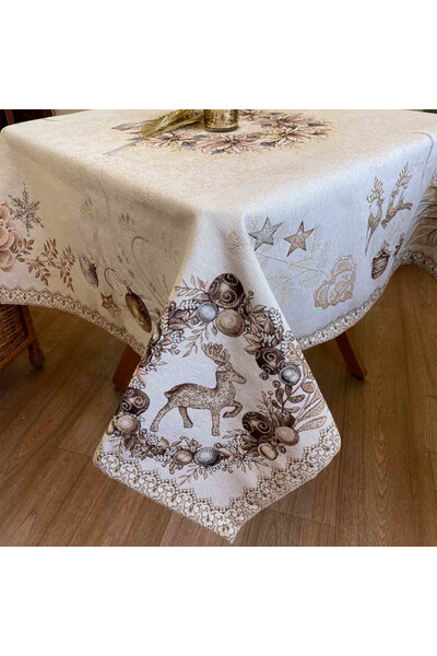 Złote Święta, gobelinowy świąteczny obrus