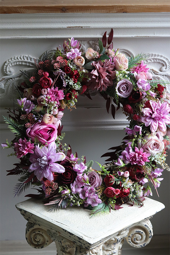 Pinkobella Porto, kwiatowy wianek na drzwi