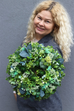 Green Crelena, dekoracyjny wianek z ziołami, śr.33cm