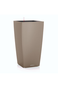 Cubico Color, elegancka donica z nawadnianiem, piaskowa, wys.75cm